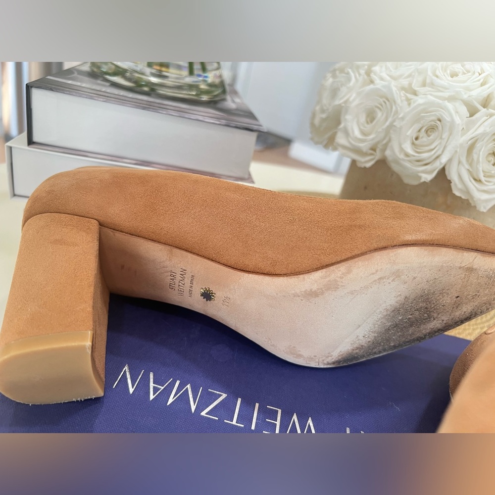 Stuart Weitzman Suede Pointed Toe Pumps - image 6
